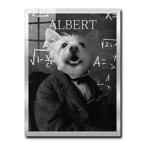 Albert Einstein - Custom Metal Pet Portrait