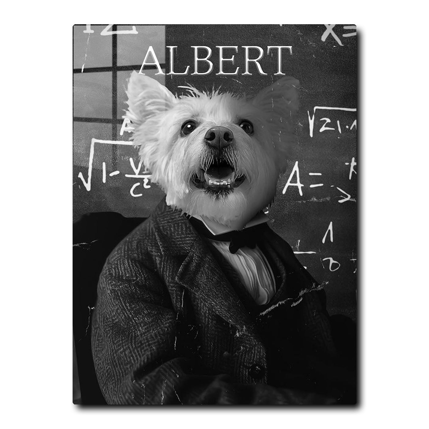 Albert Einstein - Custom Metal Pet Portrait
