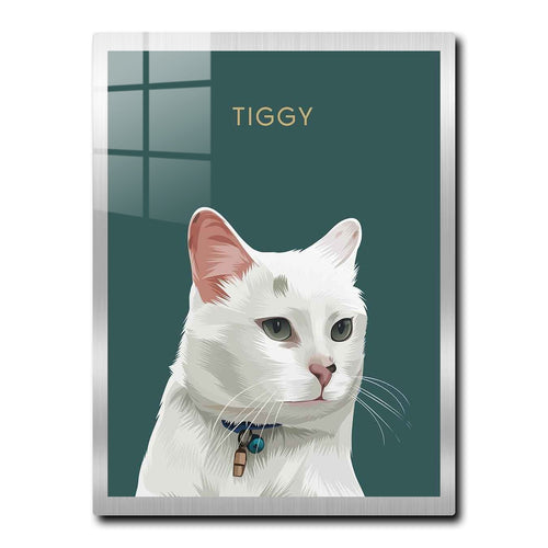 Minimalist -pink Custom Pet Portrait