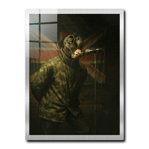 Britpop Superstar - Custom Metal Pet Portrait