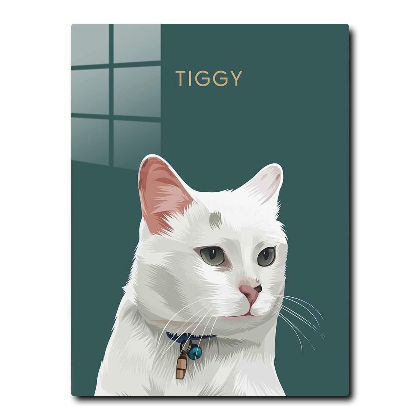 Minimalist -pink Custom Pet Portrait